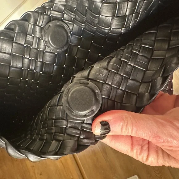 Elegant Black Woven Mini Tote Bag - Picture 8 of 10